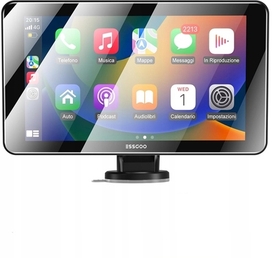 ESSGOO CarPlay i Android Auto, 7-calowy ekran samochodowy 743CP