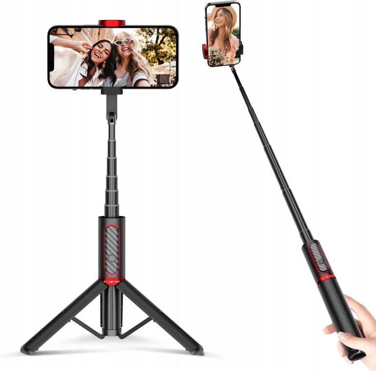 Selfie-stick Atumtek ATSS087 czarno - czerwony (1)
