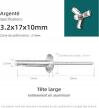 Nity zrywalne aluminiowe (srebrne, Ø3,2 x 17 x 10 mm – 50 sztuk) (2)