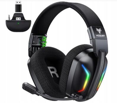 WESEARY SŁUCHAWKI GAMINGOWE BEZPRZEWODOWE WG1 2.4GHz BLUETOOTH LED