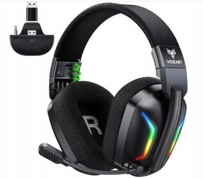 WESEARY SŁUCHAWKI GAMINGOWE BEZPRZEWODOWE WG1 2.4GHz BLUETOOTH LED