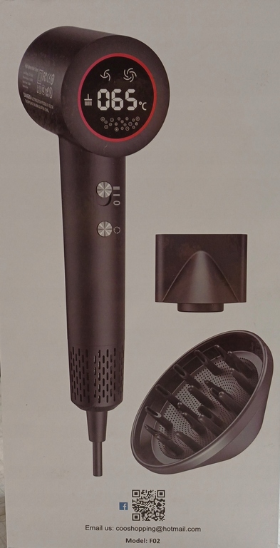 Suszarka do włosów, jonowa , wyświetlacz 1500W F02 (1)