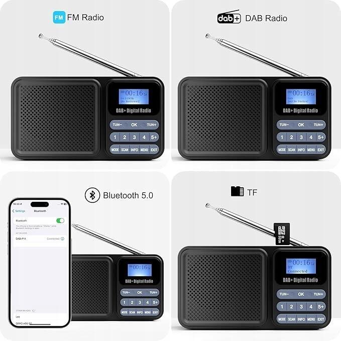 Przenośne radio solarne Radio Cyfrowe DAB+/FM Bluetooth Solar Gallypek (2)