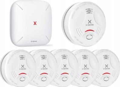 CZUJNIK DYMU DETEKTOR X-SENSE SD11 + STACJA MR61 DZWIĘKOWY
