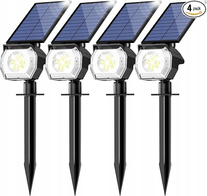 Zestaw 4 reflektorów solarnych btfarm, wodoodpornych lampy solarne (1)