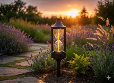 Lampa solarna ogrodowa klepsydra LED 4 SZTUKI
