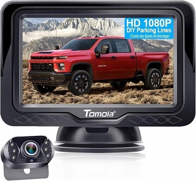 Kamera cofania z monitorem 4.3'' czarna Tomoia T1