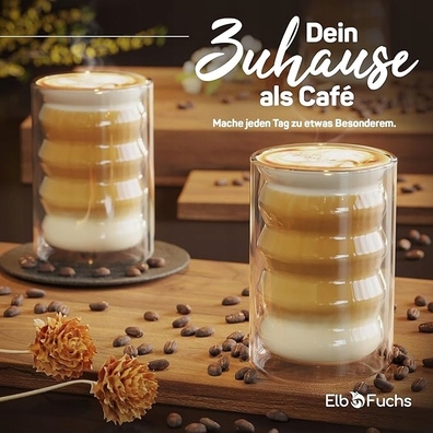 4x SZKLANKI DO KAWY LATTE DRINKÓW