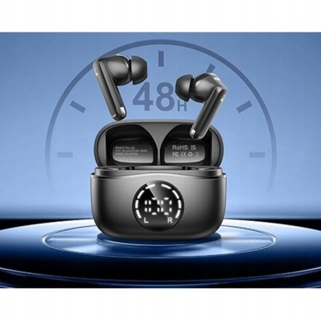 Bezprzewodowe słuchawki Bluetooth Etui ładujące IP7 Czarne chalvh J66 (5)