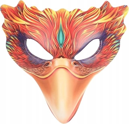 Halloween Karnawał Maskarada Ptaki Zwierzęta Ogień Maska ptaka (1)