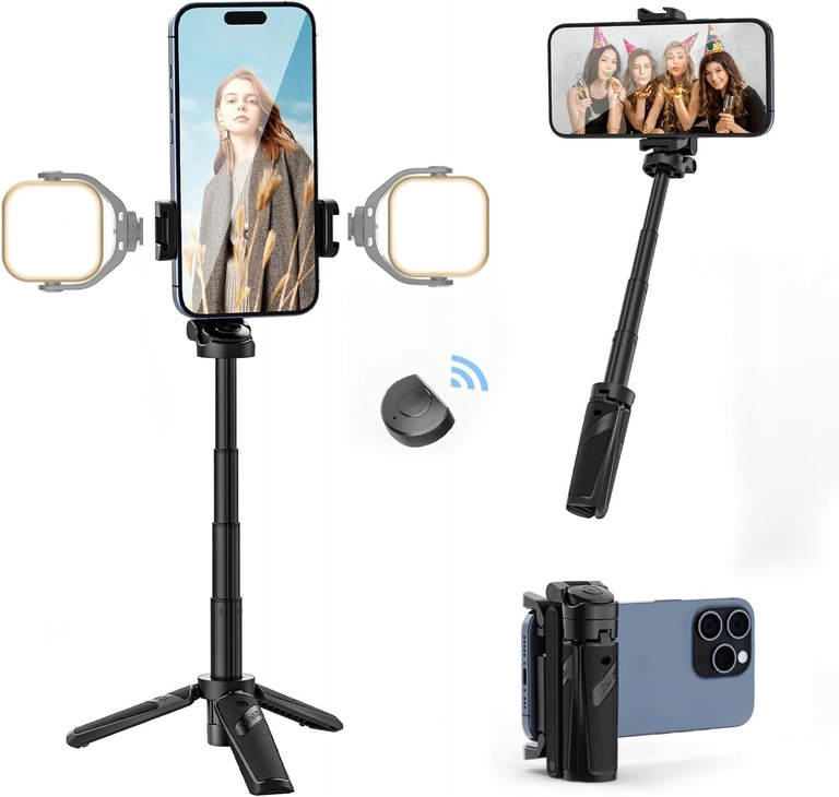 Ulanzi JJ02 Rozsuwany Statyw do telefonu ze zdalnym kijkiem do selfie (6)