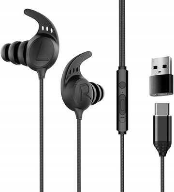 Słuchawki douszne USB-C, do spania typu C, z redukcją szumów PoYoelf
