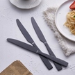 FULLYWARE Zestaw Sztućców 24 Części Matowy Czarny Stal Nierdzewna (6)