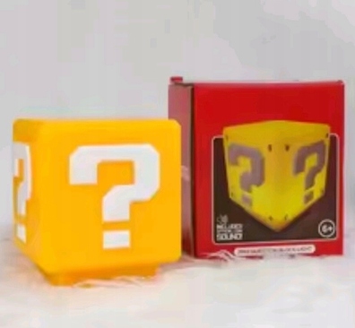 Lampka Nocna Super Mario Bros LED ze znakiem zapytania Grająca