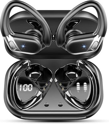 Słuchawki douszne Bluetooth 5.4 bezprzewodowe Chalvh B01 czarne