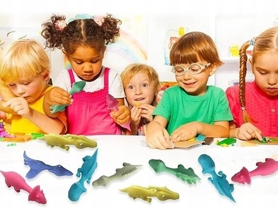 Dinozaury ZABAWKA Żelowe do STRZELANIA 20 sztuk