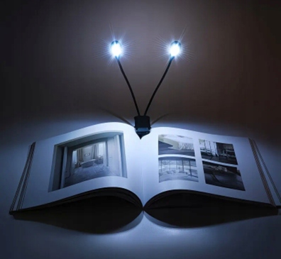 Lampka do czytania klips Czarna